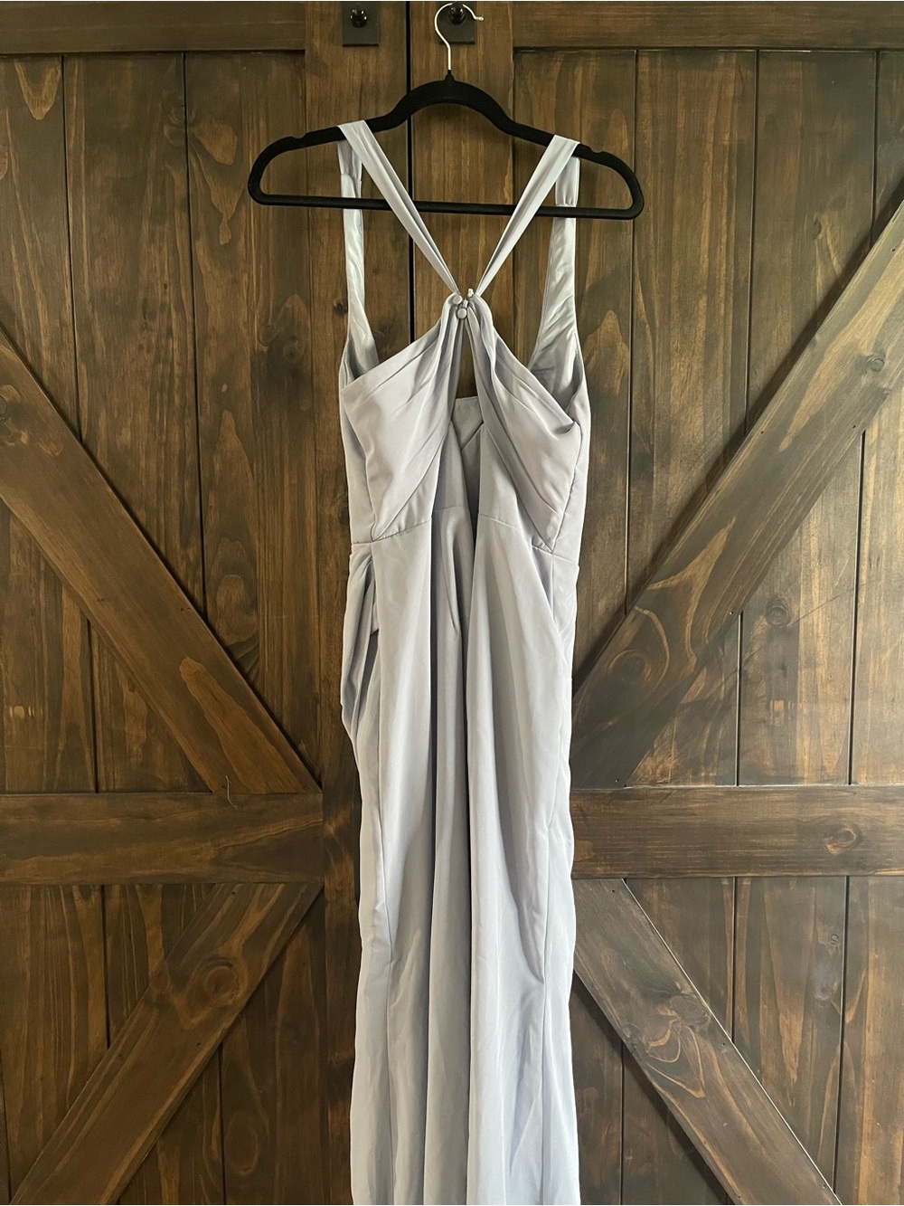 Azazie Dusty Blue Mero Maxi Dress - Picture 5 of 6